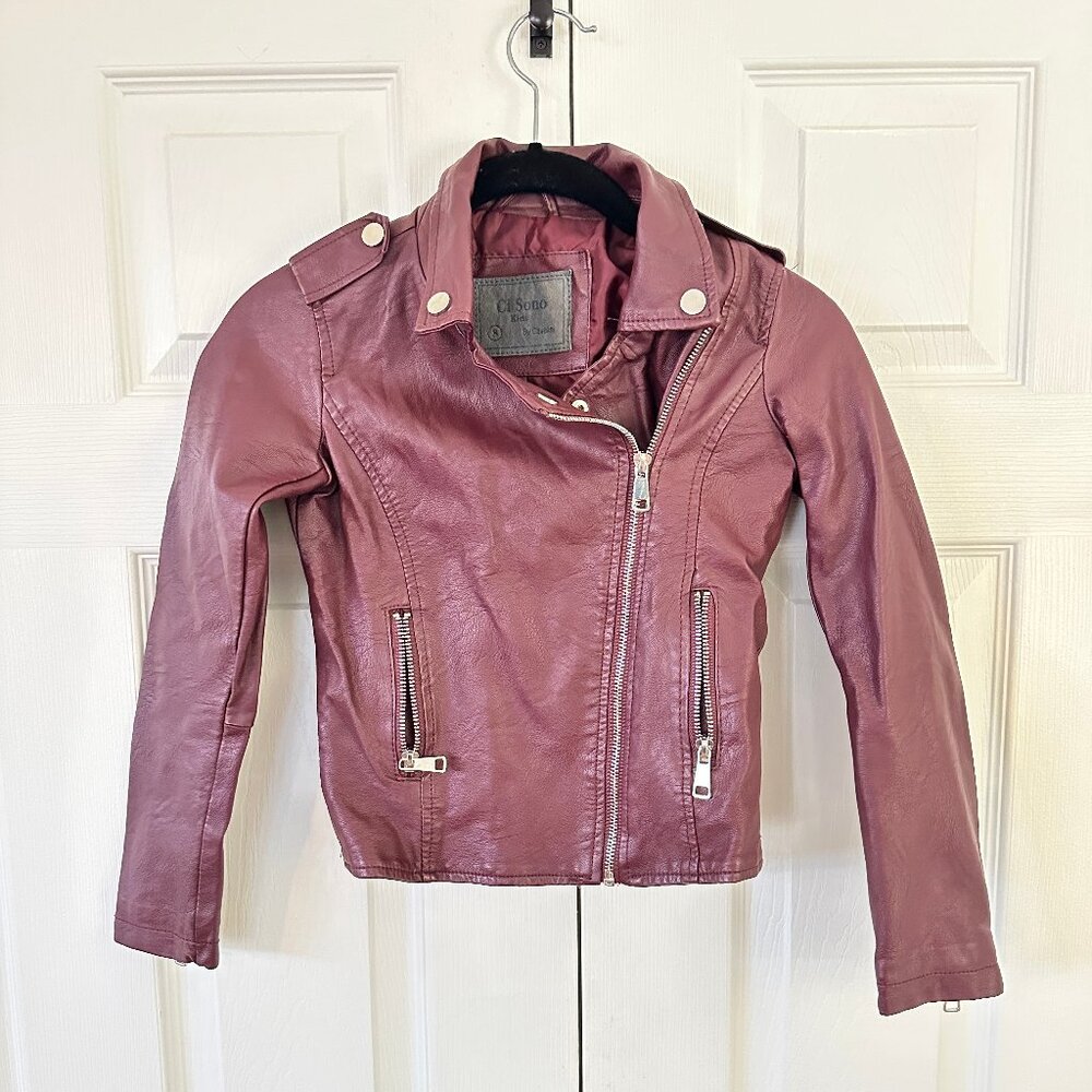 Ci Sono Kids By Cavalini Faux Leather Jacket - Size 8